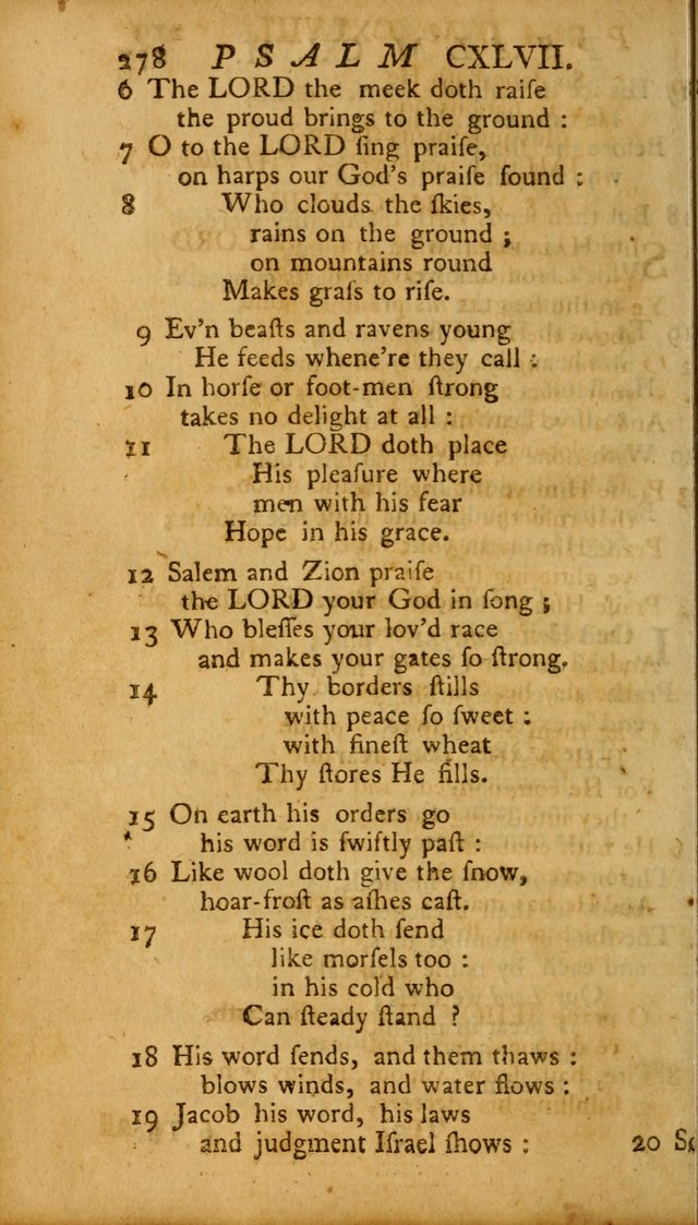 The Psalms, Hymns and Spiritual Songs of the Old and New Testament, faithully translated into English metre: being the New England Psalm Book (Rev. and Improved) page 278