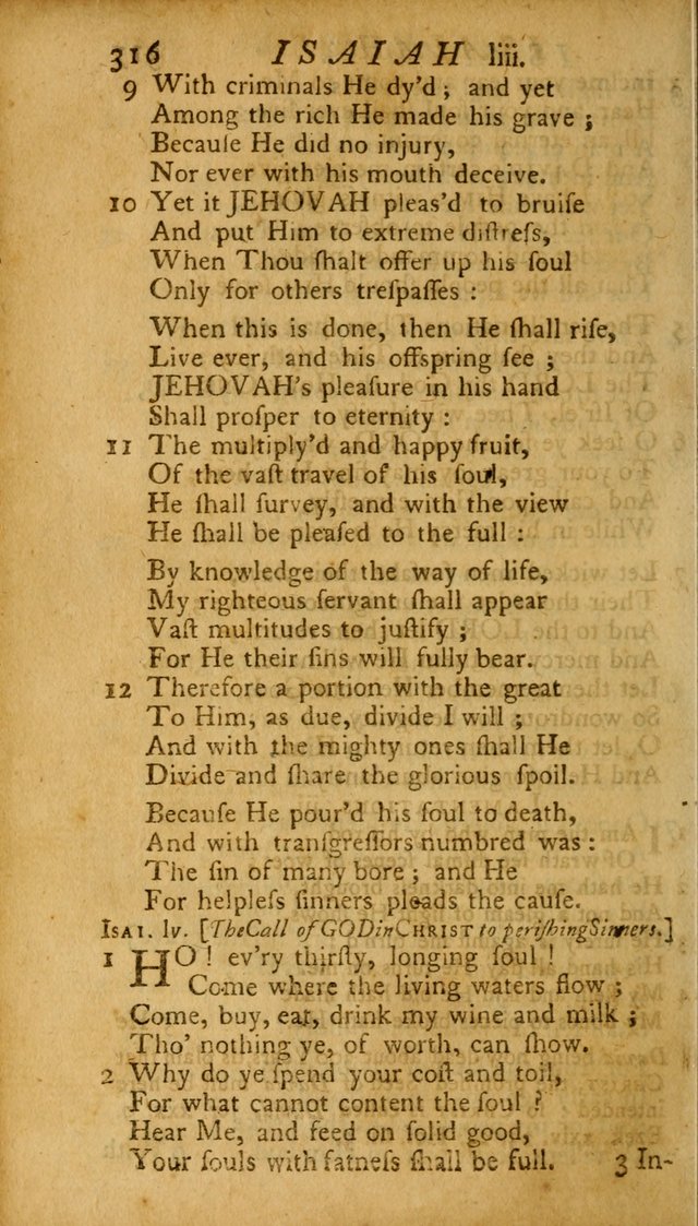 The Psalms, Hymns and Spiritual Songs of the Old and New Testament, faithully translated into English metre: being the New England Psalm Book (Rev. and Improved) page 316