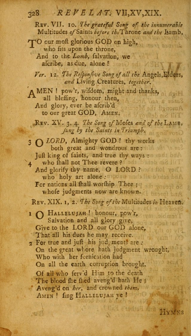 The Psalms, Hymns and Spiritual Songs of the Old and New Testament, faithully translated into English metre: being the New England Psalm Book (Rev. and Improved) page 328
