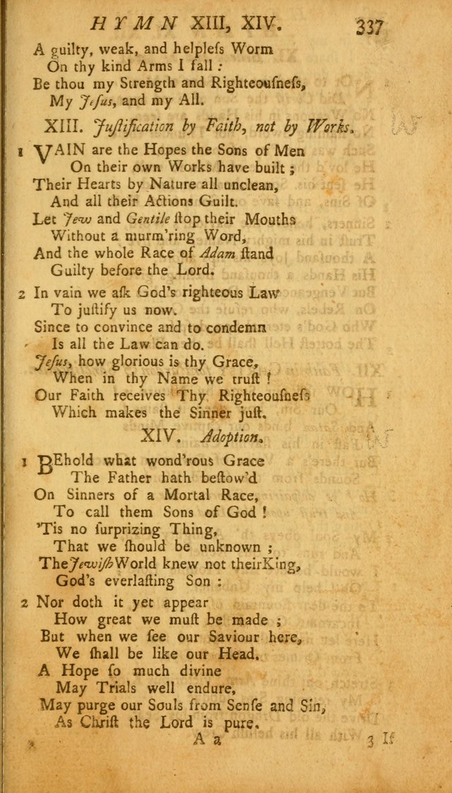 The Psalms, Hymns and Spiritual Songs of the Old and New Testament, faithully translated into English metre: being the New England Psalm Book (Rev. and Improved) page 337