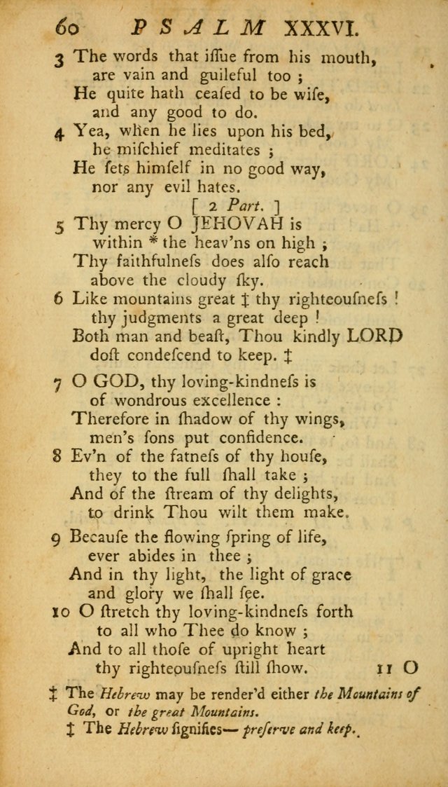 The Psalms, Hymns and Spiritual Songs of the Old and New Testament, faithully translated into English metre: being the New England Psalm Book (Rev. and Improved) page 60