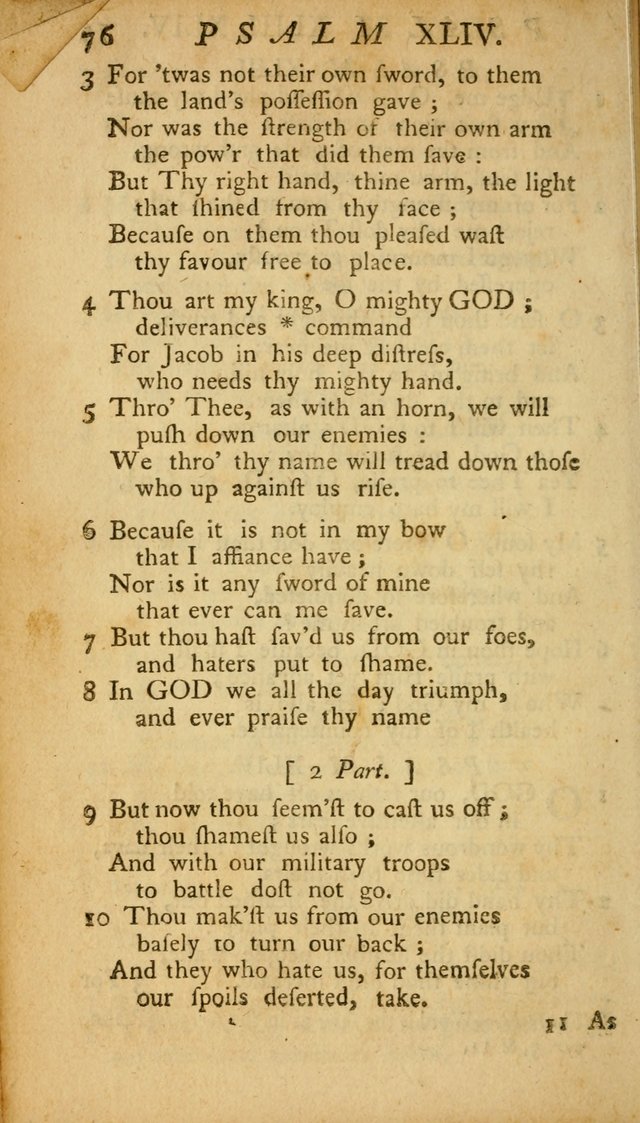 The Psalms, Hymns and Spiritual Songs of the Old and New Testament, faithully translated into English metre: being the New England Psalm Book (Rev. and Improved) page 76