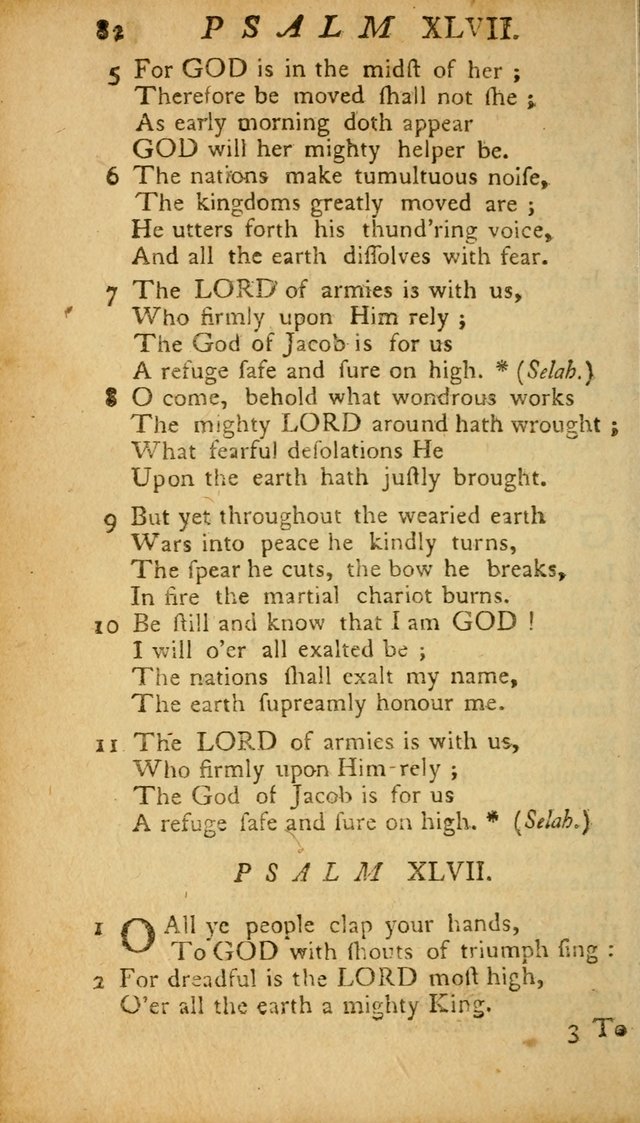 The Psalms, Hymns and Spiritual Songs of the Old and New Testament, faithully translated into English metre: being the New England Psalm Book (Rev. and Improved) page 82