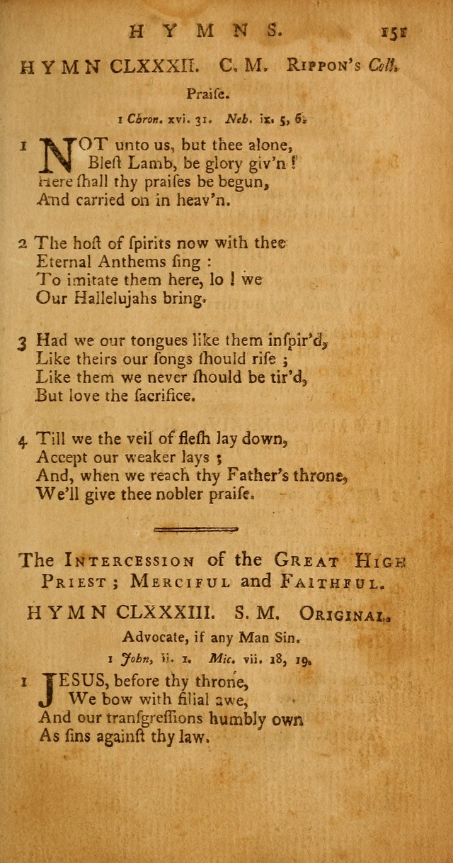 Psalms, Hymns and Spiritual Songs: selected and original, designed for the use of the Church Universal in public and private devotion page 151