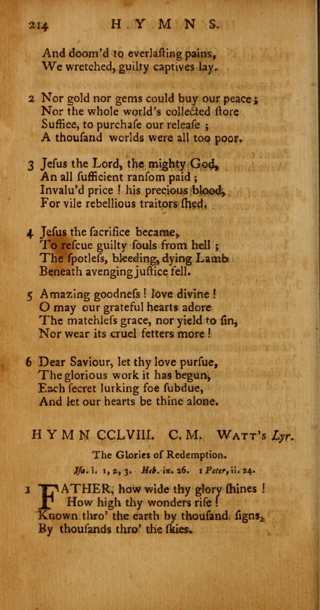 Psalms, Hymns and Spiritual Songs: selected and original, designed for the use of the Church Universal in public and private devotion page 214