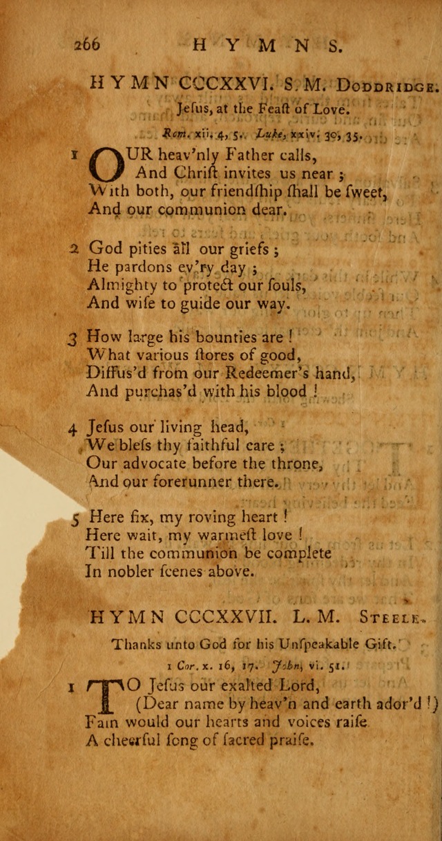 Psalms, Hymns and Spiritual Songs: selected and original, designed for the use of the Church Universal in public and private devotion page 266