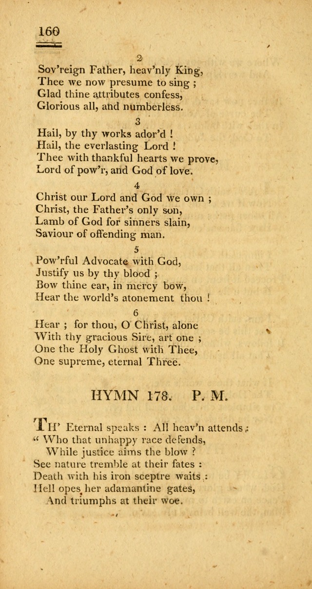 Psalms, Hymns and Spiritual Songs: selected and designed for the use of  the church universal, in public and private devotion; with an appendix, containing the original hymns omitted in the last ed. page 162