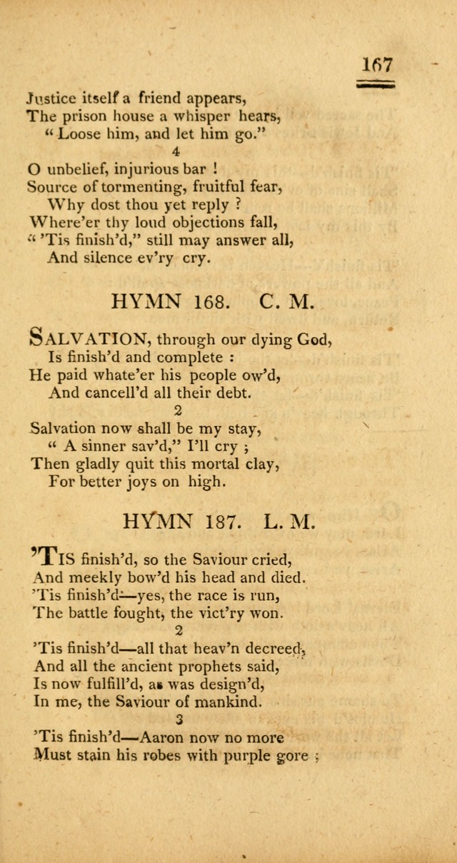 Psalms, Hymns and Spiritual Songs: selected and designed for the use of  the church universal, in public and private devotion; with an appendix, containing the original hymns omitted in the last ed. page 169