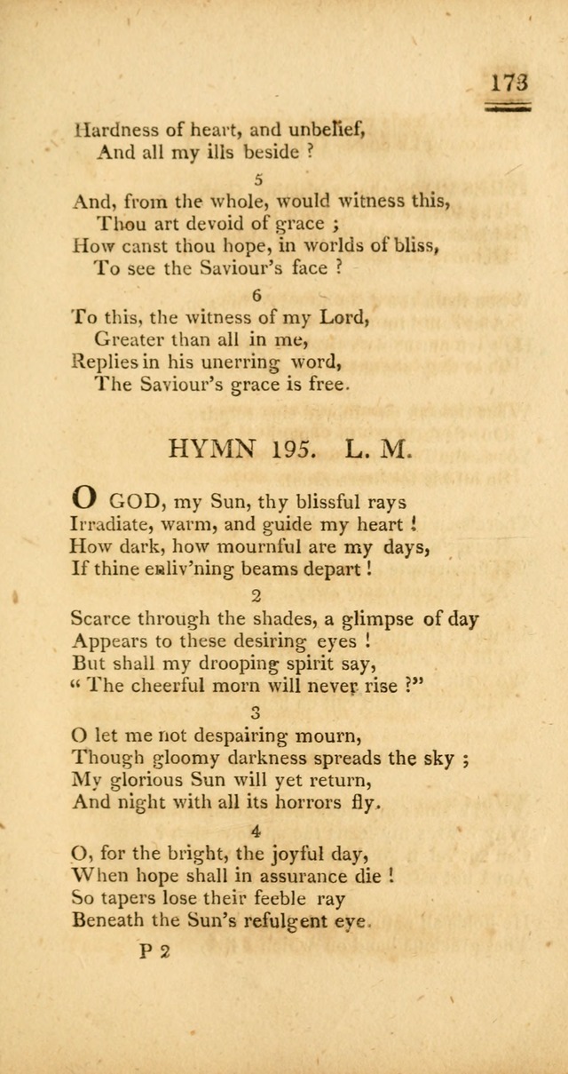 Psalms, Hymns and Spiritual Songs: selected and designed for the use of  the church universal, in public and private devotion; with an appendix, containing the original hymns omitted in the last ed. page 175