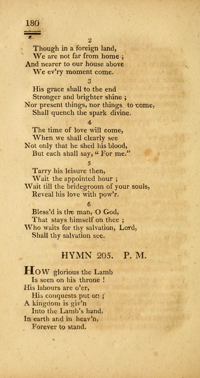 Psalms, Hymns and Spiritual Songs: selected and designed for the use of  the church universal, in public and private devotion; with an appendix, containing the original hymns omitted in the last ed. page 182
