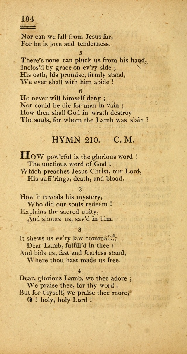 Psalms, Hymns and Spiritual Songs: selected and designed for the use of  the church universal, in public and private devotion; with an appendix, containing the original hymns omitted in the last ed. page 186