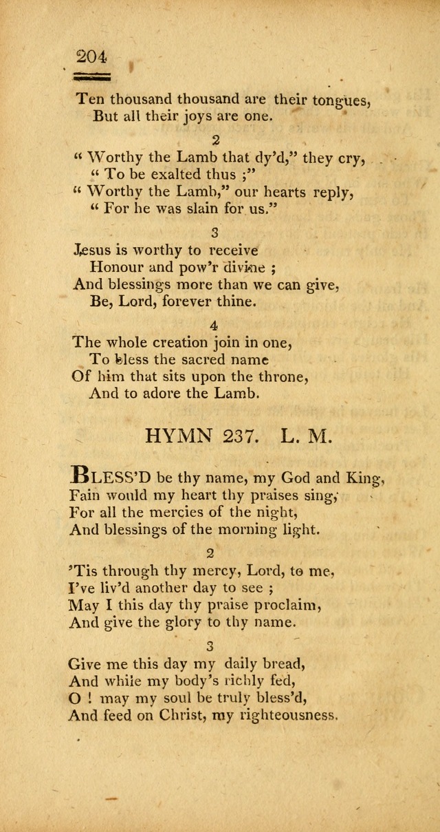 Psalms, Hymns and Spiritual Songs: selected and designed for the use of  the church universal, in public and private devotion; with an appendix, containing the original hymns omitted in the last ed. page 206