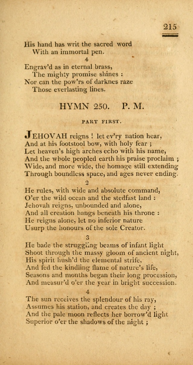 Psalms, Hymns and Spiritual Songs: selected and designed for the use of  the church universal, in public and private devotion; with an appendix, containing the original hymns omitted in the last ed. page 217