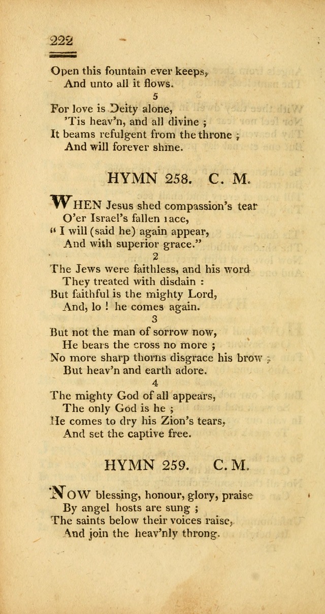 Psalms, Hymns and Spiritual Songs: selected and designed for the use of  the church universal, in public and private devotion; with an appendix, containing the original hymns omitted in the last ed. page 224