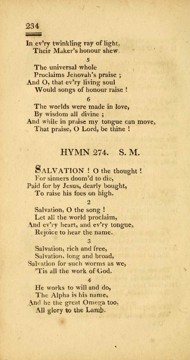 Psalms, Hymns and Spiritual Songs: selected and designed for the use of  the church universal, in public and private devotion; with an appendix, containing the original hymns omitted in the last ed. page 236