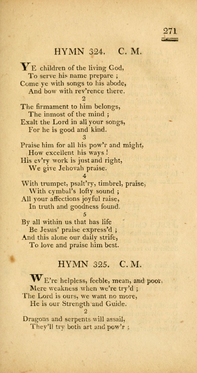 Psalms, Hymns and Spiritual Songs: selected and designed for the use of  the church universal, in public and private devotion; with an appendix, containing the original hymns omitted in the last ed. page 273