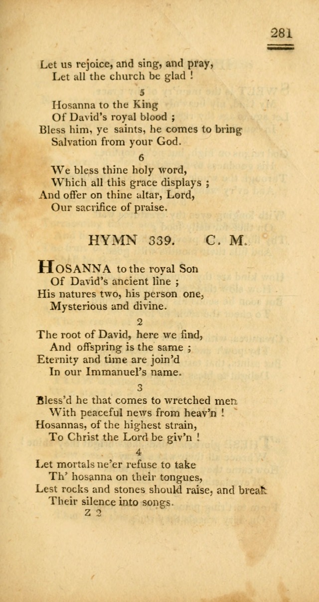 Psalms, Hymns and Spiritual Songs: selected and designed for the use of  the church universal, in public and private devotion; with an appendix, containing the original hymns omitted in the last ed. page 283