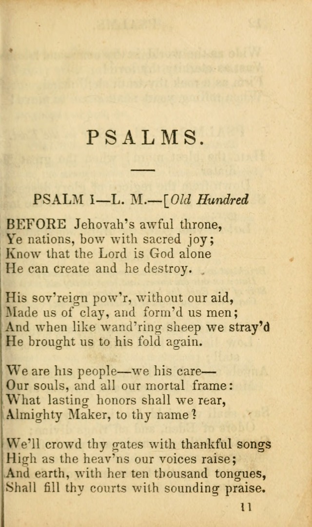 Psalms, Hymns, and Spiritual Songs: original and selected (5th ed.) page 11