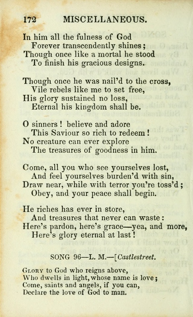 Psalms, Hymns and Spiritual Songs, Original and Selected. (14th stereotype ed.) page 172