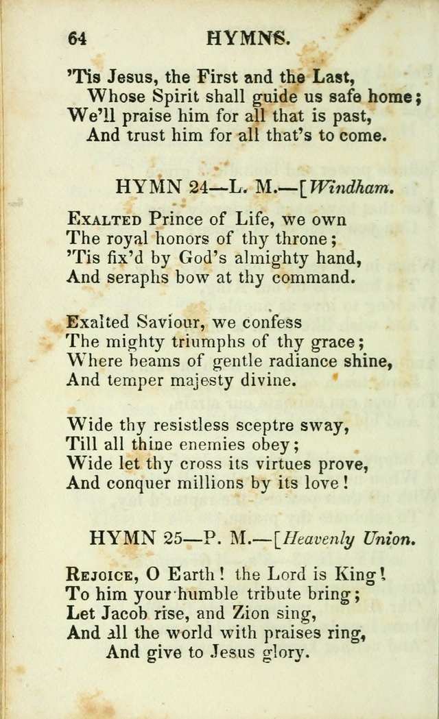 Psalms, Hymns and Spiritual Songs, Original and Selected. (14th stereotype ed.) page 64