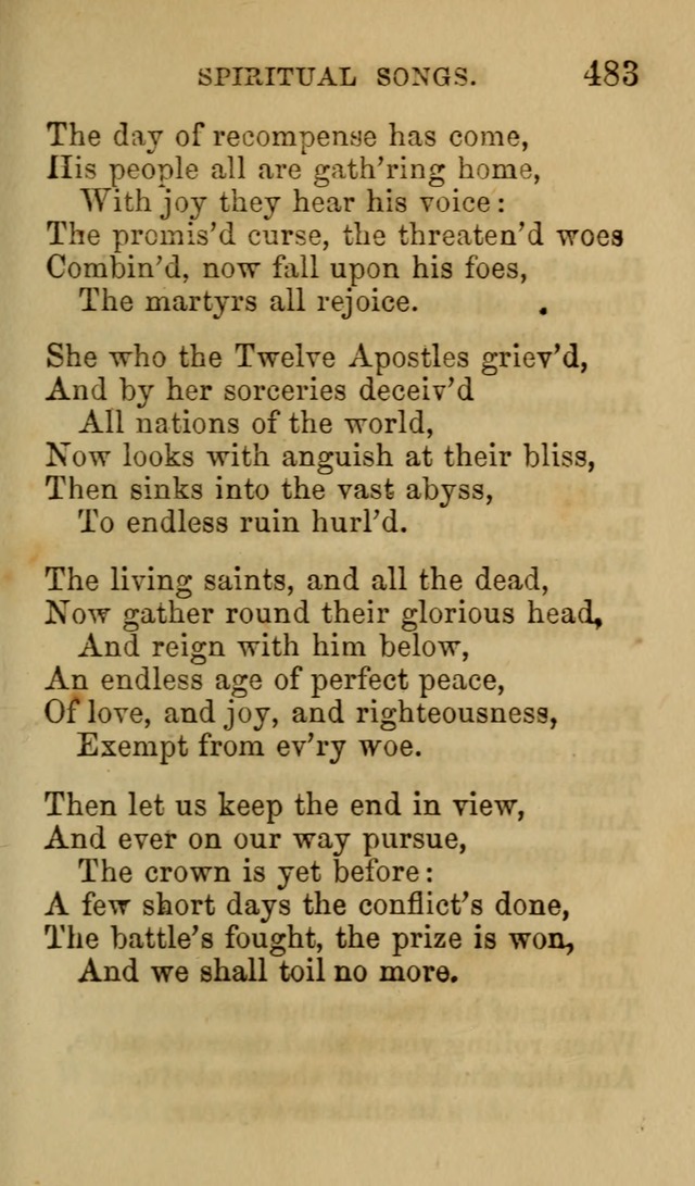 Psalms, Hymns and Spiritual Songs, Original and Selected. (7th ed.) page 483