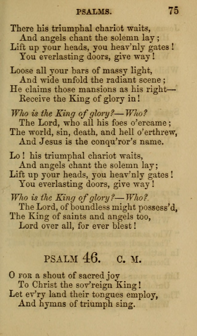 Psalms, Hymns and Spiritual Songs, Original and Selected. (7th ed.) page 75