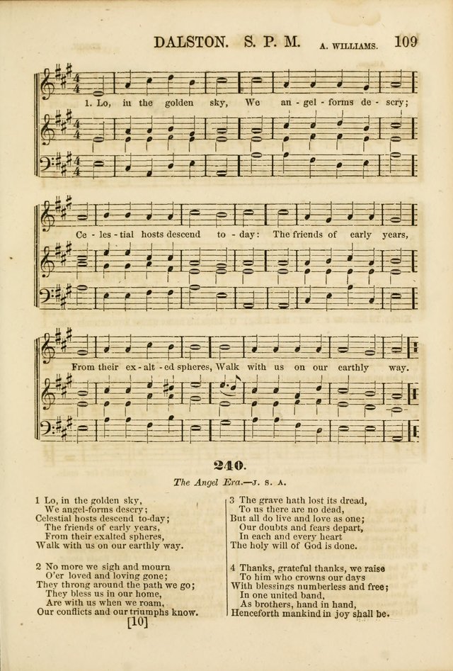 The Psalms of Life: A Compilation of Psalms, Hymns, Chants, Anthems, &c. Embodying the Spiritual, Progressive and Reformatory Sentiment of the Present Age page 109