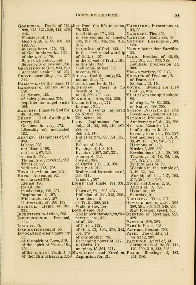 The Psalms of Life: A Compilation of Psalms, Hymns, Chants, Anthems, &c. Embodying the Spiritual, Progressive and Reformatory Sentiment of the Present Age page 11