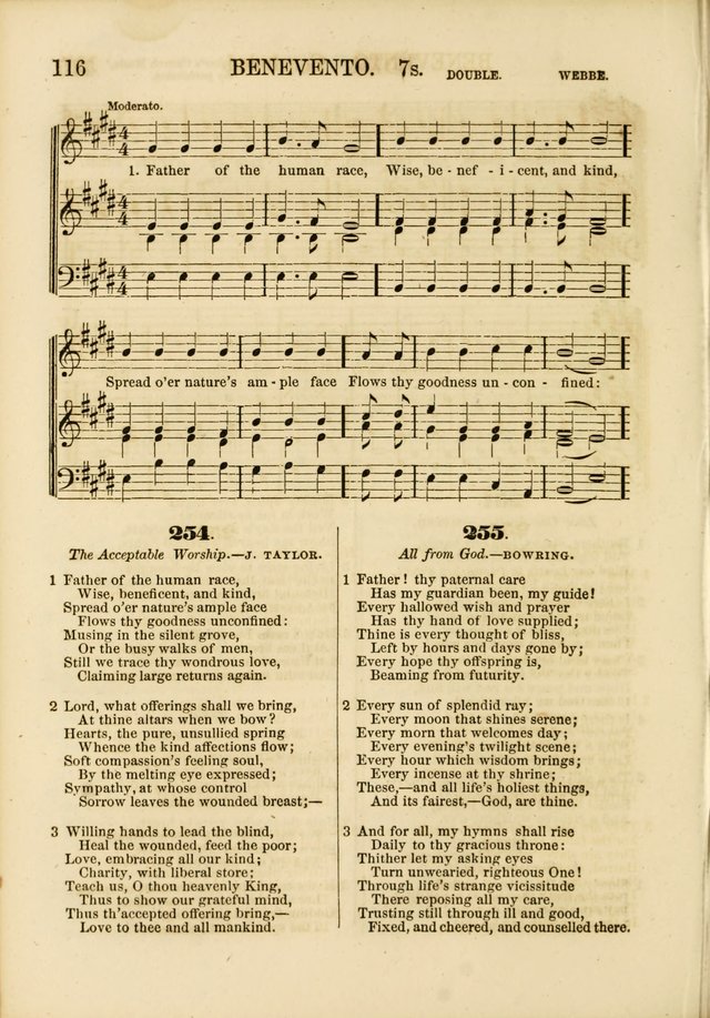 The Psalms of Life: A Compilation of Psalms, Hymns, Chants, Anthems, &c. Embodying the Spiritual, Progressive and Reformatory Sentiment of the Present Age page 116