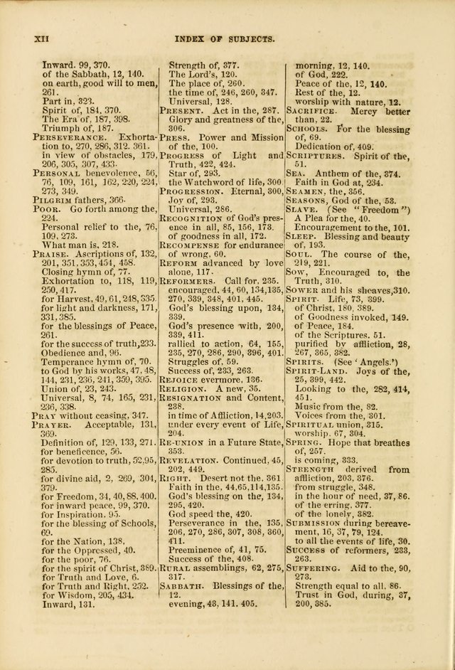 The Psalms of Life: A Compilation of Psalms, Hymns, Chants, Anthems, &c. Embodying the Spiritual, Progressive and Reformatory Sentiment of the Present Age page 12