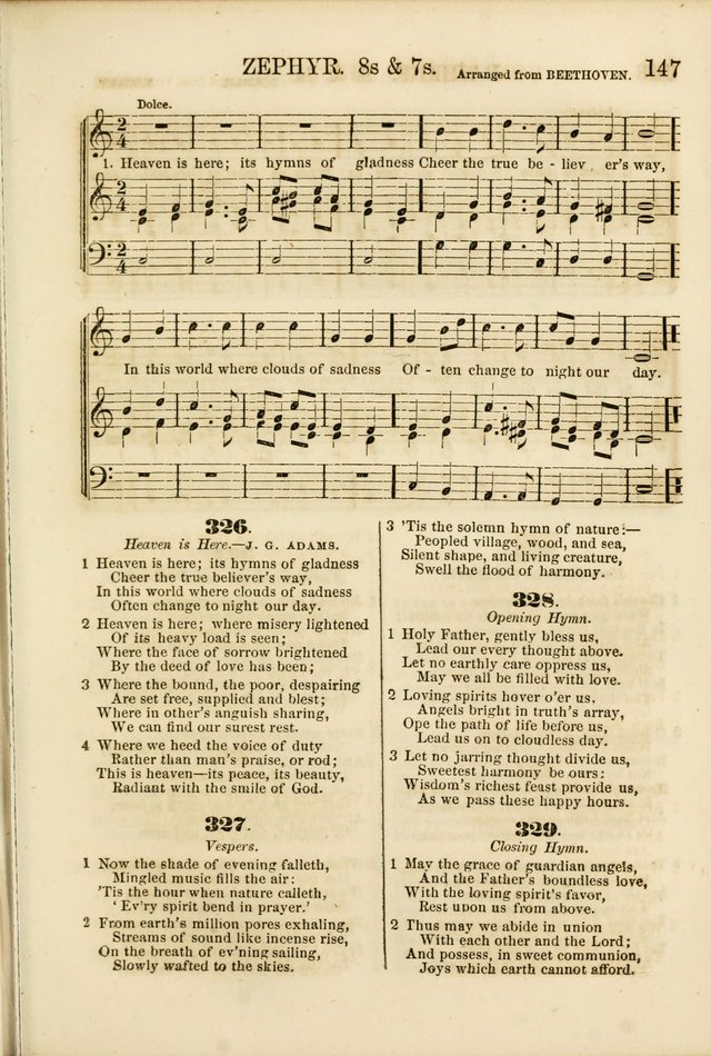 The Psalms of Life: A Compilation of Psalms, Hymns, Chants, Anthems, &c. Embodying the Spiritual, Progressive and Reformatory Sentiment of the Present Age page 147