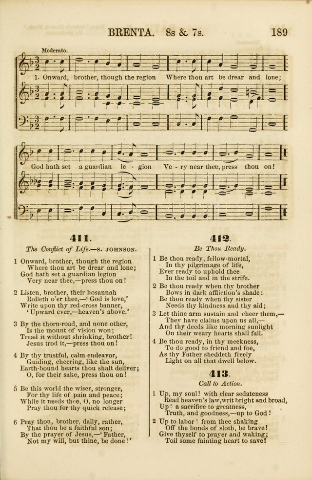 The Psalms of Life: A Compilation of Psalms, Hymns, Chants, Anthems, &c. Embodying the Spiritual, Progressive and Reformatory Sentiment of the Present Age page 189