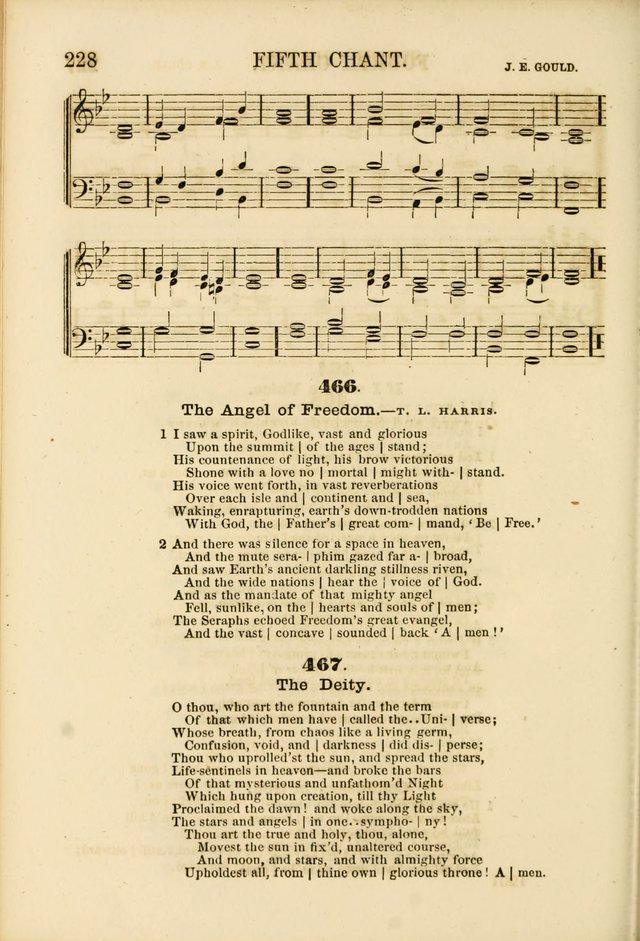 The Psalms of Life: A Compilation of Psalms, Hymns, Chants, Anthems, &c. Embodying the Spiritual, Progressive and Reformatory Sentiment of the Present Age page 228