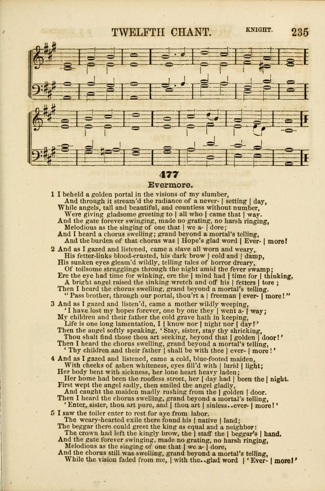 The Psalms of Life: A Compilation of Psalms, Hymns, Chants, Anthems, &c. Embodying the Spiritual, Progressive and Reformatory Sentiment of the Present Age page 235