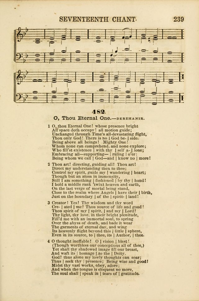 The Psalms of Life: A Compilation of Psalms, Hymns, Chants, Anthems, &c. Embodying the Spiritual, Progressive and Reformatory Sentiment of the Present Age page 239