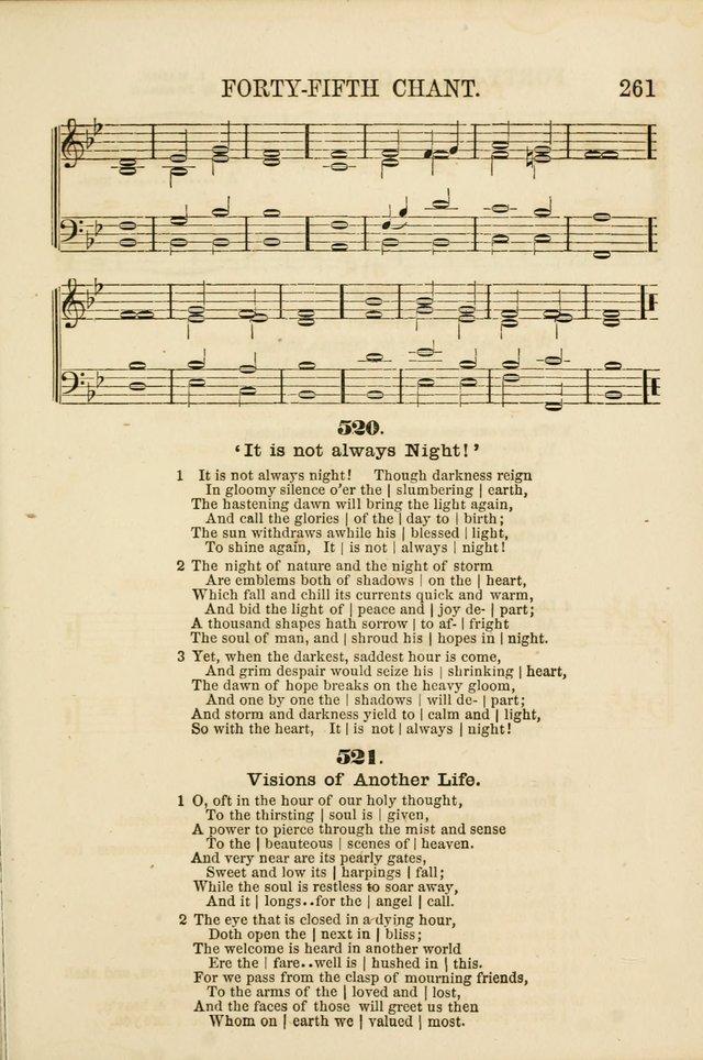 The Psalms of Life: A Compilation of Psalms, Hymns, Chants, Anthems, &c. Embodying the Spiritual, Progressive and Reformatory Sentiment of the Present Age page 261