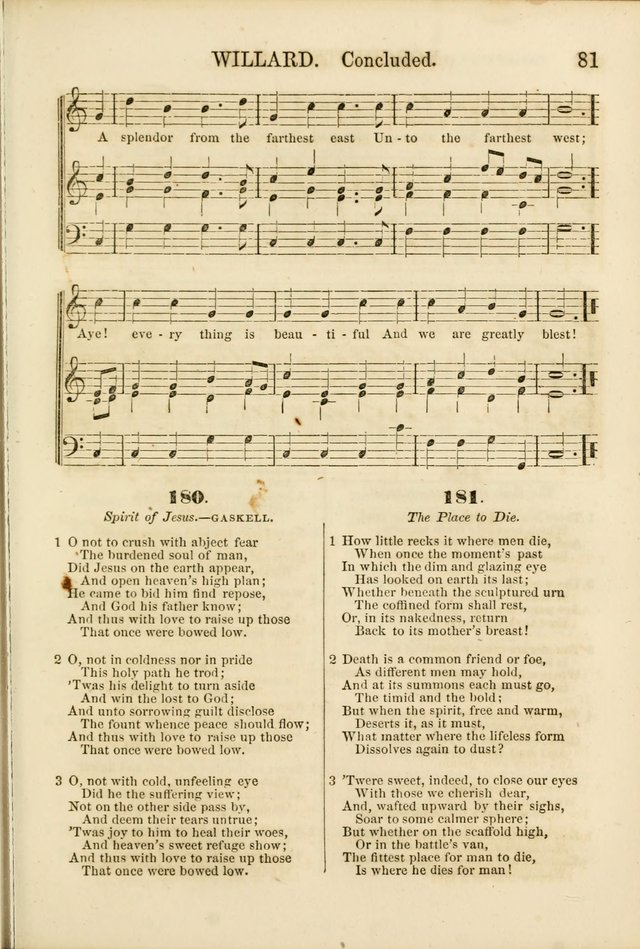 The Psalms of Life: A Compilation of Psalms, Hymns, Chants, Anthems, &c. Embodying the Spiritual, Progressive and Reformatory Sentiment of the Present Age page 81