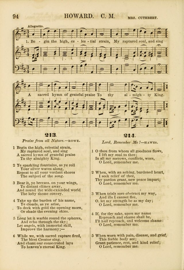 The Psalms of Life: A Compilation of Psalms, Hymns, Chants, Anthems, &c. Embodying the Spiritual, Progressive and Reformatory Sentiment of the Present Age page 94