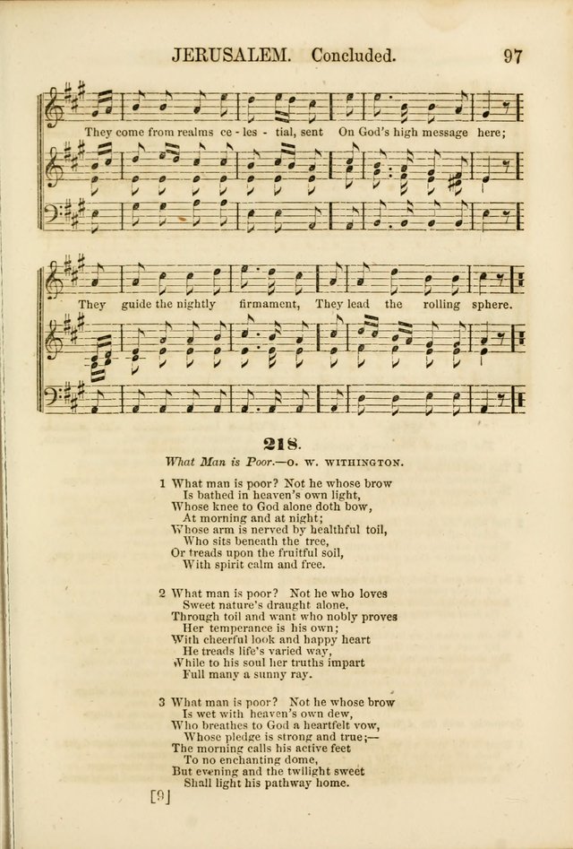 The Psalms of Life: A Compilation of Psalms, Hymns, Chants, Anthems, &c. Embodying the Spiritual, Progressive and Reformatory Sentiment of the Present Age page 97