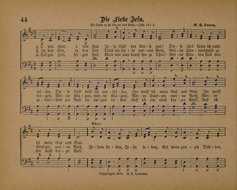 Pilger Lieder: für die Sonntagschule, Erbauungsstunde, Familie, u.s.w. page 44