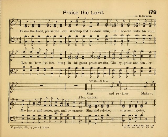Peerless Praise: a collection of hymns and music for the Sabbath school, with a complete department of elementary instruction in the theory and pract page 129