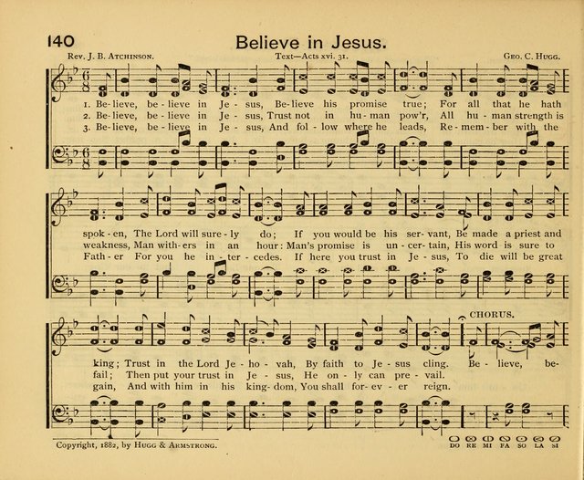 Peerless Praise: a collection of hymns and music for the Sabbath school, with a complete department of elementary instruction in the theory and pract page 96