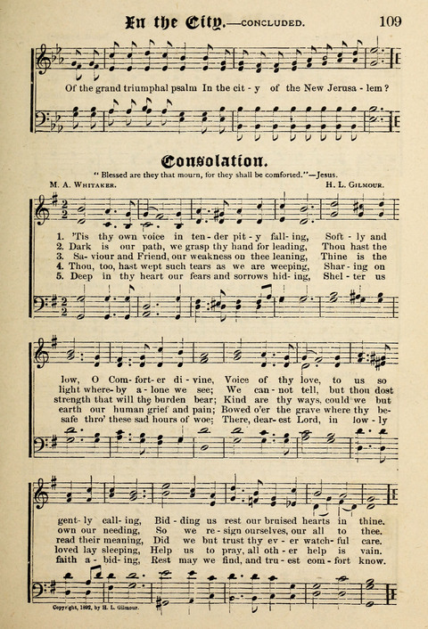 Praise in Song: a collection of hymns and sacred melodies page 109