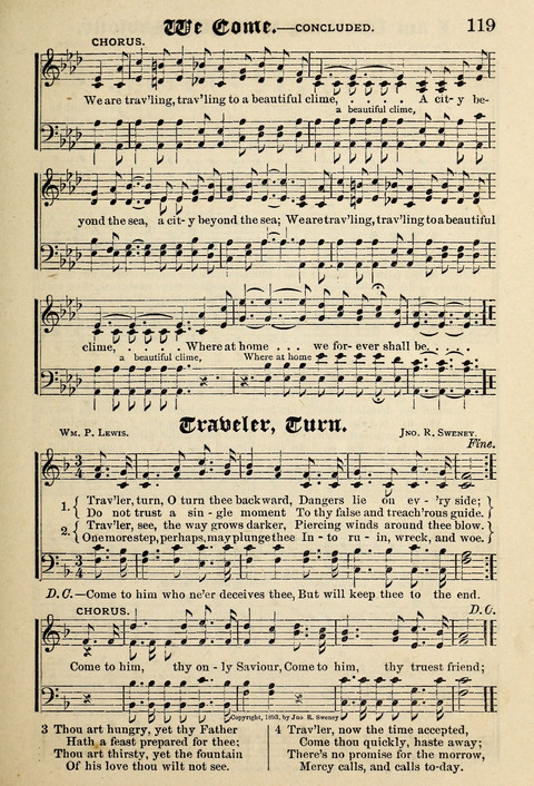 Praise in Song: a collection of hymns and sacred melodies page 119