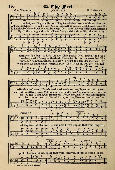 Praise in Song: a collection of hymns and sacred melodies page 130