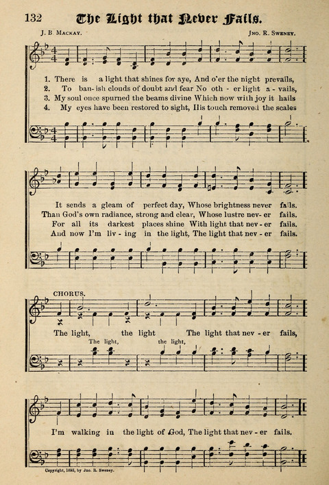 Praise in Song: a collection of hymns and sacred melodies page 132
