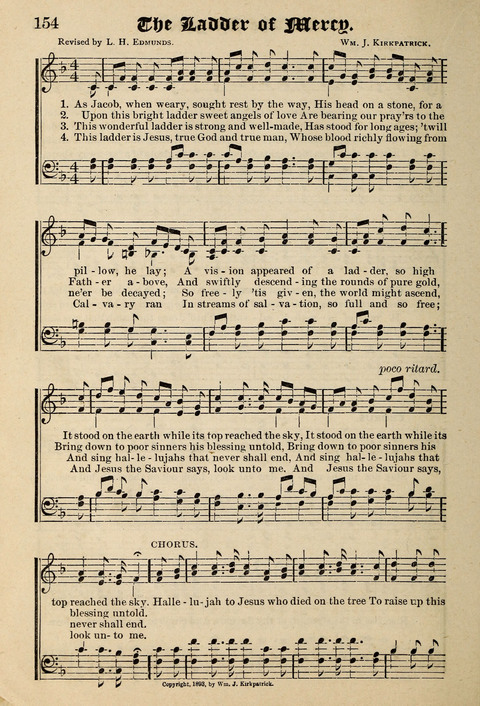 Praise in Song: a collection of hymns and sacred melodies page 154