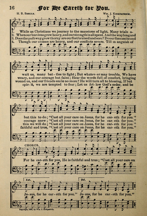 Praise in Song: a collection of hymns and sacred melodies page 16