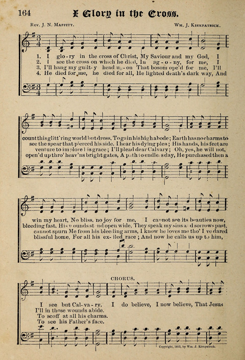 Praise in Song: a collection of hymns and sacred melodies page 164