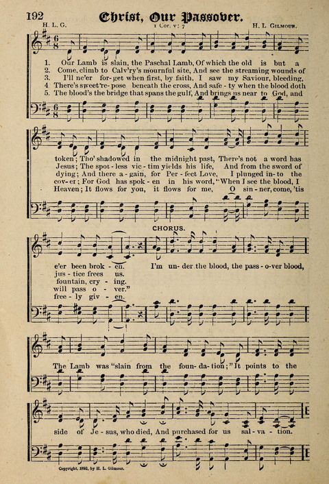 Praise in Song: a collection of hymns and sacred melodies page 192